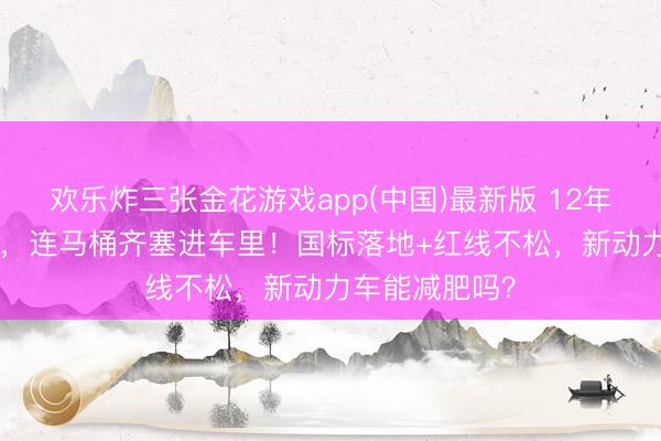 欢乐炸三张金花游戏app(中国)最新版 12年胖了400公斤，连马桶齐塞进车里！国标落地+红线不松，新动力车能减肥吗？