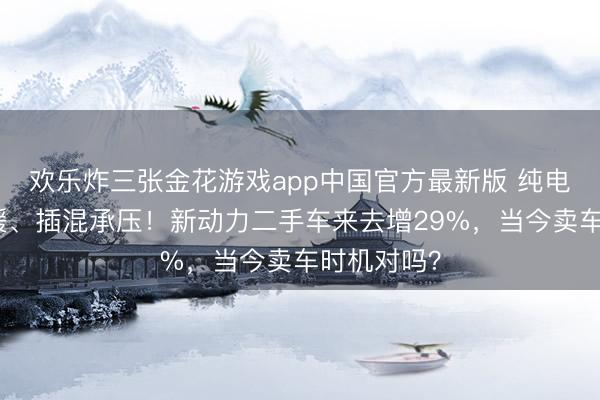 欢乐炸三张金花游戏app中国官方最新版 纯电保值率回暖、插混承压!新动力二手车来去增29%,当今卖车时机对吗?