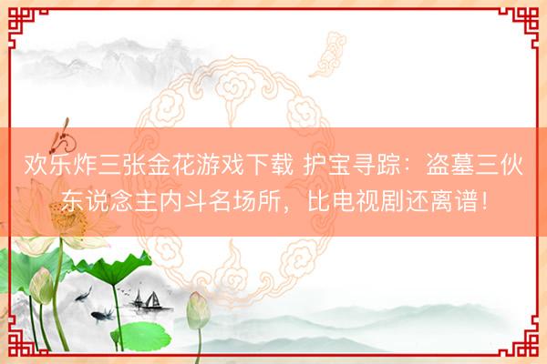 欢乐炸三张金花游戏下载 护宝寻踪：盗墓三伙东说念主内斗名场所，比电视剧还离谱！